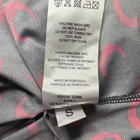 MARINE SERRE CRESCENT MOON-PRINT JERSEY TOP - BLACK - Picture 6 of 6